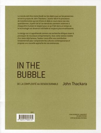 Couverture du livre « In the bubble ; de la complexité au design durable » de John Thackara aux éditions Cite Du Design