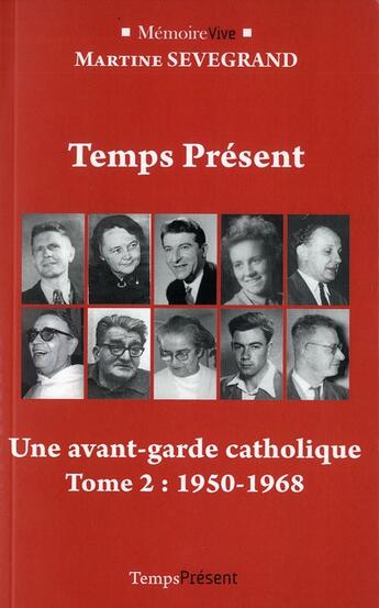 Couverture du livre « Une avant-garde catholique » de  aux éditions Editions Temps Present