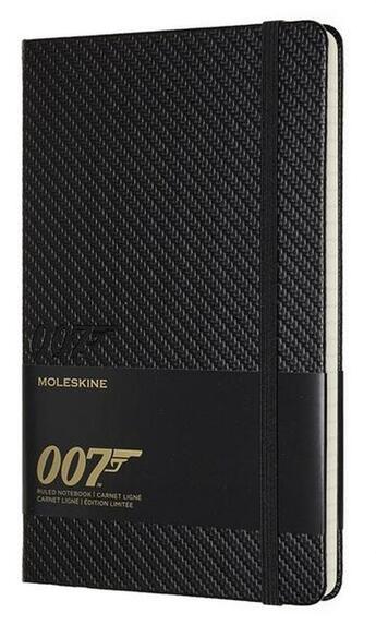 Couverture du livre « James Bond ; carnet grand format ligné carbon » de  aux éditions Moleskine