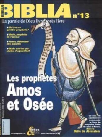 Couverture du livre « REVUE BIBLIA N.13 ; avec les prophetès Amos et Ose » de Roger Varro aux éditions Cerf