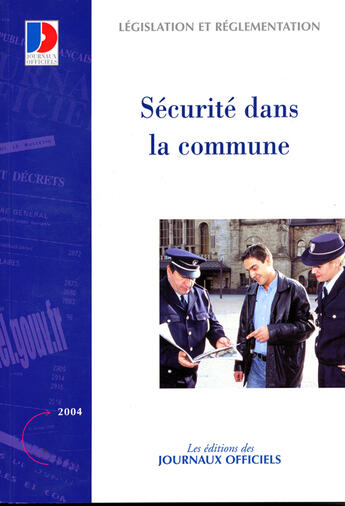 Couverture du livre « Securite dans la commune » de  aux éditions Documentation Francaise