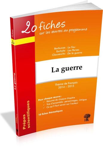 Couverture du livre « 20 fiches ; sur les oeuvres au programme ; thème 2014-2015 ; prépas scientifiques » de Natalia Leclerc aux éditions H & K