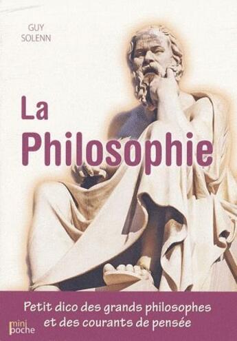 Couverture du livre « La philosophie » de Solenn-G aux éditions City