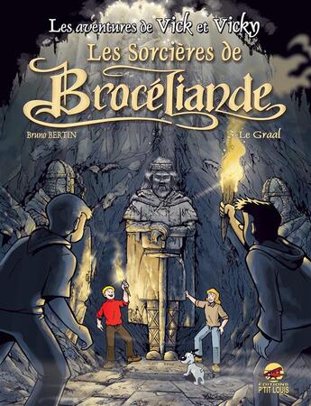 Couverture du livre « Les aventures de Vick et Vicky Tome 10 : les sorcières de Brocéliande Tome 3 ; le Graal » de Bruno Bertin et Frederic Cherki aux éditions P'tit Louis