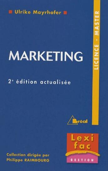 Couverture du livre « Marketing » de Ulrike Mayrhofer aux éditions Breal