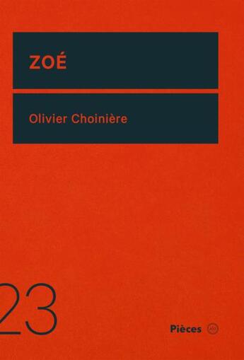 Couverture du livre « Zoé » de Olivier Choiniere aux éditions Atelier 10