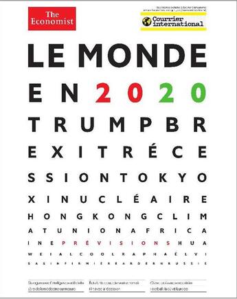 Couverture du livre « Courrier international hs n 75 le monde en 2020 - janvier 2020 » de  aux éditions Courrier International