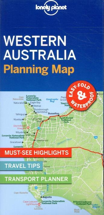 Couverture du livre « Western australia planning map 1ed -anglais- » de  aux éditions Lonely Planet France