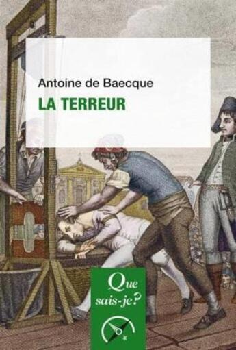 Couverture du livre « La terreur » de Antoine De Baecque aux éditions Puf
