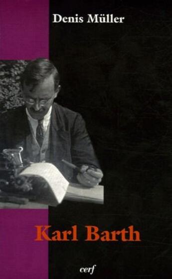 Couverture du livre « Karl Barth » de Muller D aux éditions Cerf