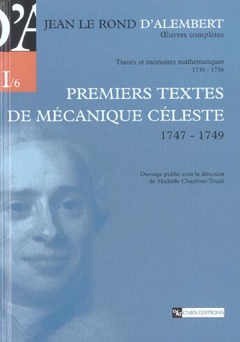 Couverture du livre « Premiers textes de mecanique celeste » de  aux éditions Cnrs