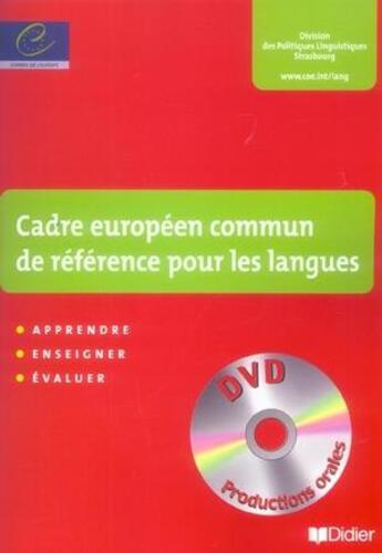 Couverture du livre « Cadre européen commun de référence pour les langues (édition 2005) » de Conseil De L'Europe aux éditions Didier