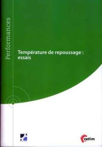 Couverture du livre « Temperature de repoussage » de Charron Jean-Louis aux éditions Cetim