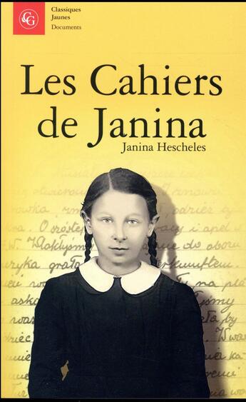 Couverture du livre « Les cahiers de Janina » de Janina Hescheles aux éditions Classiques Garnier