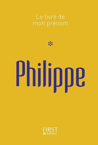 Couverture du livre « Philippe » de Jules Lebrun aux éditions First