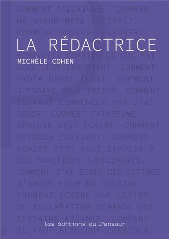 Couverture du livre « La rédactrice » de Michele Cohen aux éditions Les Editions Du Panseur