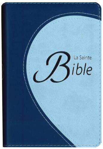 Couverture du livre « Bible compacte segond 1910 / modele souple, duotone bleu, ruban marque-page, tranche argentee » de Version Segond 1910 aux éditions Clc Editions