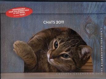 Couverture du livre « Agenda calendrier chats 2011 » de  aux éditions Hugo Image