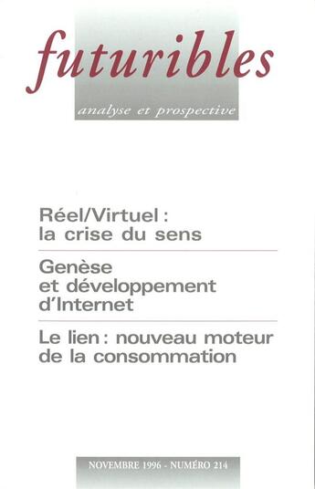 Couverture du livre « Futuribles N.214 » de Futuribles aux éditions Futuribles