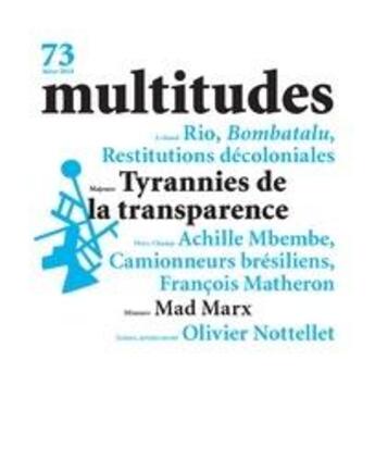 Couverture du livre « Multitudes n 73 - transparence - janvier 2019 » de  aux éditions Revue Multitudes