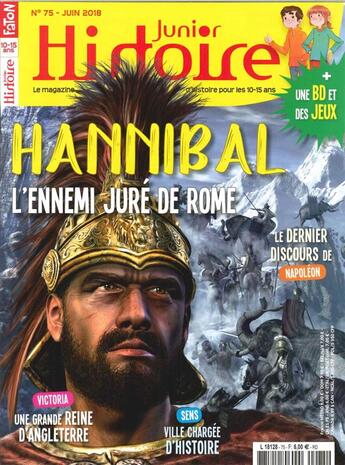 Couverture du livre « Histoire junior n 75 hannibal - juin 2018 » de  aux éditions Histoire Junior