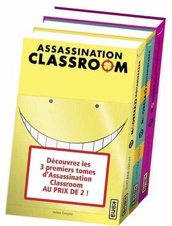 Couverture du livre « Assassination classroom : t.1 à t.3 » de Yusei Matsui aux éditions Kana