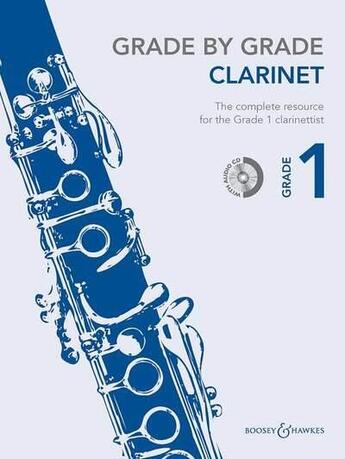 Couverture du livre « Grade by grade - clarinet clarinette +cd » de Janet Way aux éditions Boosey