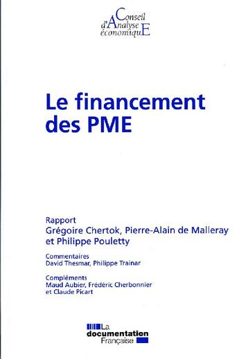 Couverture du livre « Le financement des PME » de  aux éditions Documentation Francaise