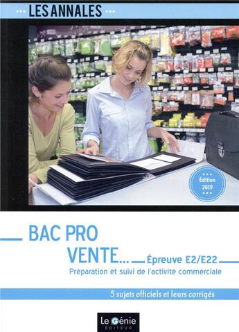 Couverture du livre « Bac pro vente - epreuve e2/e22 - preparation et suivi de l'activite commerciale » de Barret Michelle aux éditions Genie Des Glaciers