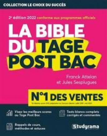 Couverture du livre « La bible du Tage post bac » de Attelan Franck et Jules Sesplugues aux éditions Studyrama