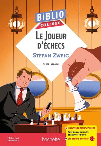 Couverture du livre « Bibliocollege le joueur d'echecs, stefan zweig » de Zweig/De Lisle aux éditions Hachette Education