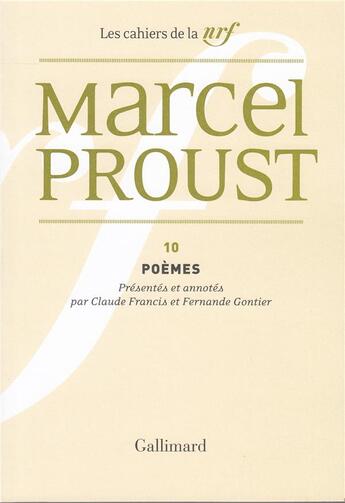 Couverture du livre « Poèmes » de Marcel Proust aux éditions Gallimard