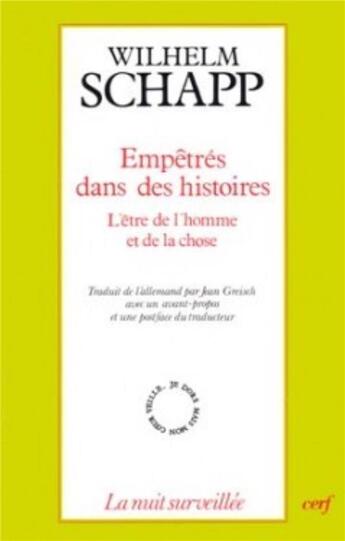 Couverture du livre « Empetres dans des histoires » de Schapp Wilhelm aux éditions Cerf