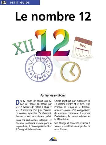 Couverture du livre « Le nombre 12 » de  aux éditions Aedis