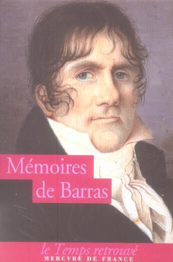 Couverture du livre « Memoires » de Barras Paul aux éditions Mercure De France