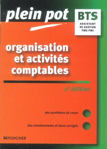 Couverture du livre « ORGANISATION ET ACTIVITES COMPTABLES » de Michel Bringer aux éditions Foucher