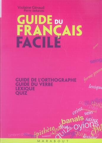 Couverture du livre « Grammaire orthographe conjugaison ; règles et pièges de la langue française » de Violaine Geraud aux éditions Marabout