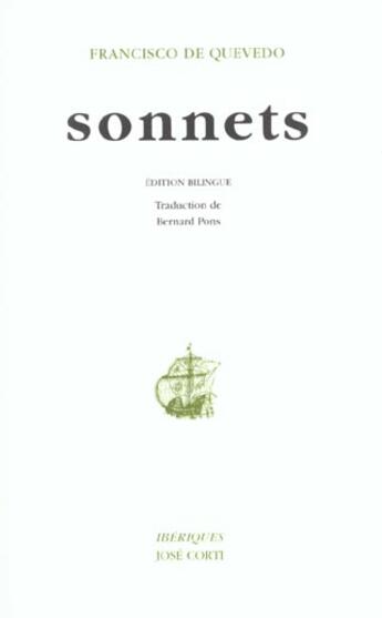 Couverture du livre « Sonnets » de Francisco De Quevedo Y Villigas aux éditions Corti