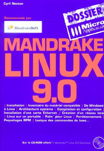 Couverture du livre « Linux Mandrake 9.0 - Dossiers Micro Application » de Nocton aux éditions Micro Application