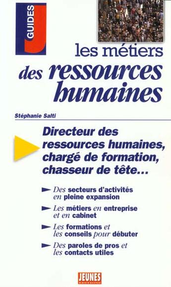 Couverture du livre « Les metiers des ressources humaines » de Stephanie Salti aux éditions Studyrama