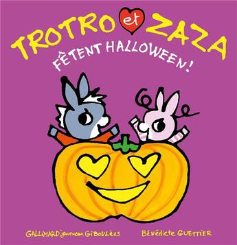 Couverture du livre « Trotro et Zaza fêtent Halloween » de Benedicte Guettier aux éditions Gallimard Jeunesse Giboulees