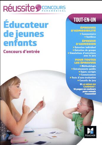 Couverture du livre « Réussite concours t.37 ; éducateur de jeunes enfants ; concours d'entrée » de Mercedes Carrasco aux éditions Foucher