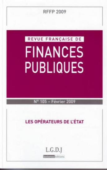 Couverture du livre « Les opérateurs de l'Etat (édition 2009) » de  aux éditions Lgdj