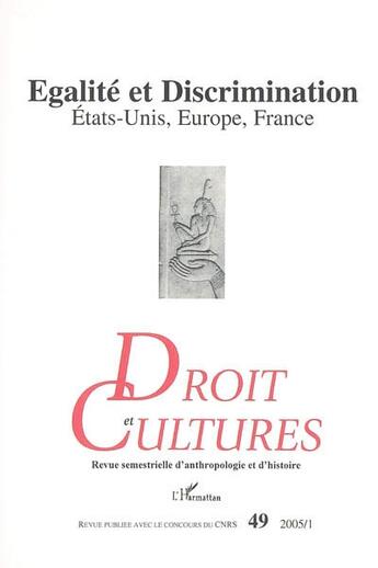 Couverture du livre « Égalité et discrimination, états-unis, europe, france » de  aux éditions Editions L'harmattan