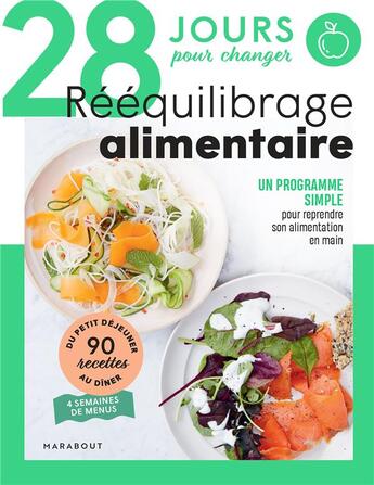 Couverture du livre « 28 jours pour changer : rééquilibrage alimentaire » de Guillaume Marinette aux éditions Marabout