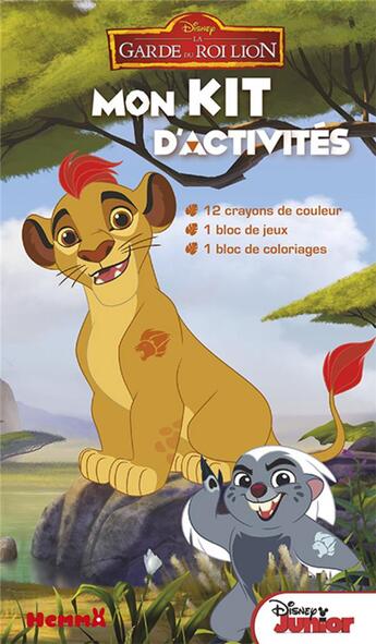 Couverture du livre « La garde du Roi Lion ; mon kit d'activités » de Disney aux éditions Hemma