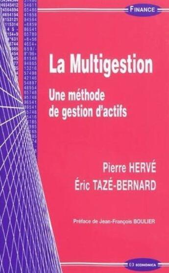 Couverture du livre « La multigestion » de Pierre Herve et Eric Taze-Bernard aux éditions Economica