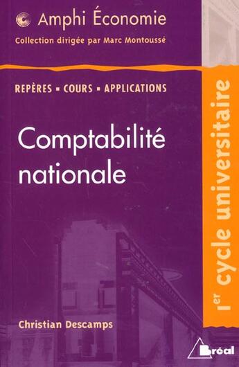 Couverture du livre « Comptabilité nationale » de Montousse aux éditions Breal