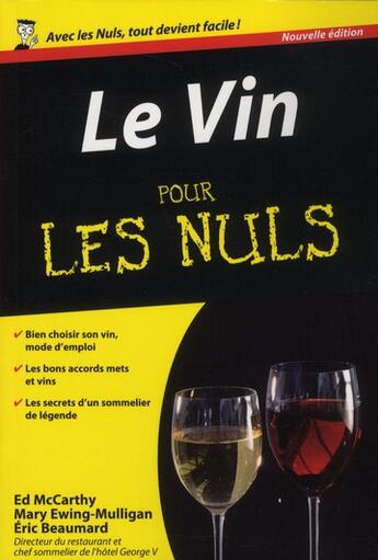 Couverture du livre « Vin poche pour les nuls - 2ed » de Beaumard/Mccarthy aux éditions First