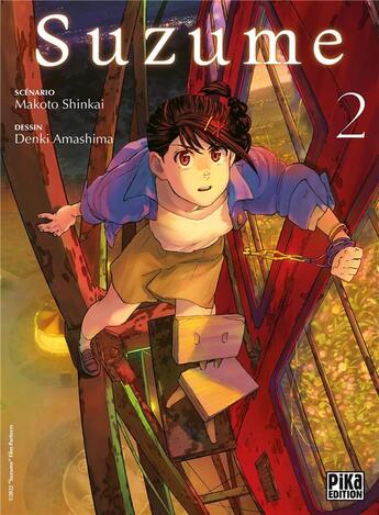 Couverture du livre « Suzume Tome 2 » de Makoto Shinkai et Denki Amashima aux éditions Pika